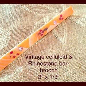 Celluloid Bar Brooch